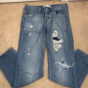 Boyfriend jeans from Abercrombie and Fitch. Gently used. Grown out of.